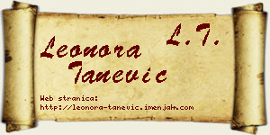 Leonora Tanević vizit kartica
